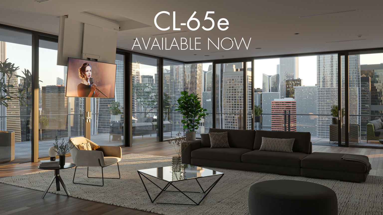 Nuevo elevador de TV abatible y extensible CL-65e de Nexus 21